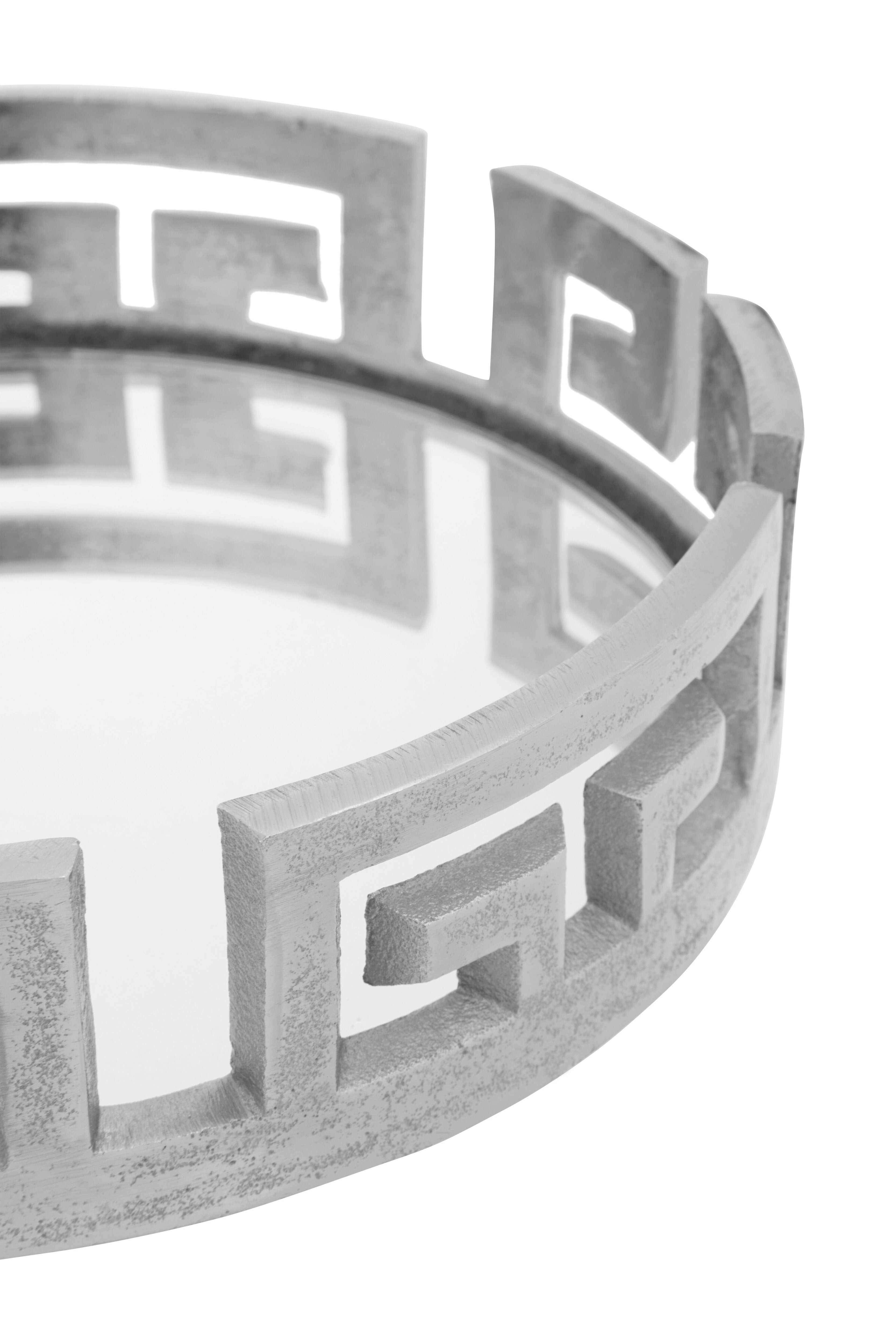 Delphi Round Silver Finish Tray